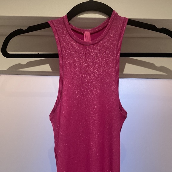 NWOT SKIMS pink shimmer maxi dress size XXS - Picture 6 of 10